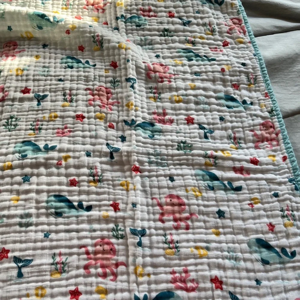 Haus & Kinder Muslin Baby Blanket‎ Sea Life 40